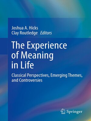 cover image of The Experience of Meaning in Life